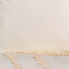 Homla Bavlnená posteľná bielizeň FRINGE béžová 220x200 cm