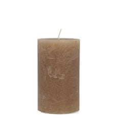 Homla RUSTIC sviečka béžová 7x11 cm