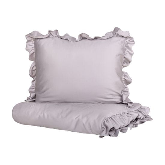 Homla SELIN saténová sivá posteľná bielizeň 220x200 cm