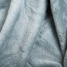 Homla Nová deka CLUMSY z imitácie králičej kožušiny modrá 150x200 cm