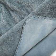 Homla Nová deka CLUMSY z imitácie králičej kožušiny modrá 150x200 cm