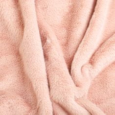 Homla NOVINKA CLUMSY deka z imitácie králičej kožušiny ružová 150x200 cm