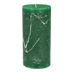 Homla RUSTIC zelená sviečka 7x15 cm