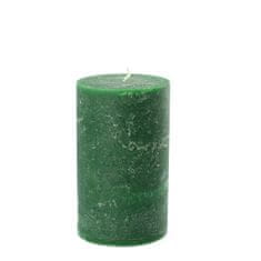 Homla RUSTIC zelená sviečka 7x11 cm