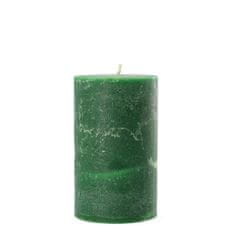 Homla RUSTIC zelená sviečka 7x11 cm