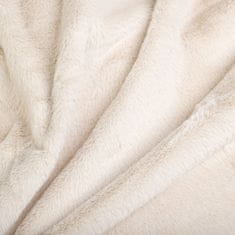 Homla NOVINKA CLUMSY deka z imitácie králičej kožušiny béžová 150x200 cm
