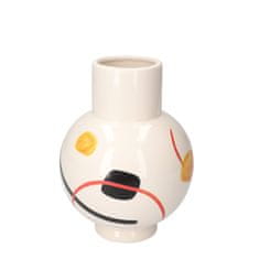 Homla PERRY krémová váza 16,5x16,5x21,5 cm