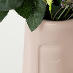 Homla Keramická váza CERGY béžová 13,5x26 cm