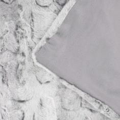 Homla MART deka z imitácie králičej kožušiny sivá 150x200 cm