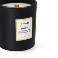 Homla NOVA Ružová sviečka s vôňou santalového dreva 8x10 cm