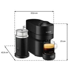 NESPRESSO kávovar na kapsule De'longhi Vertuo Pop čierne EVN90.BAE + Aeroccino