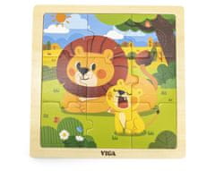 shumee Viga 44627 Poschodové puzzle 9 dielikov - lev