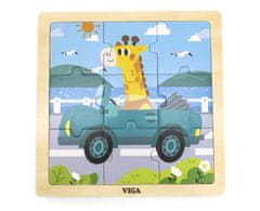 shumee Viga 44629 Podlahové puzzle 9 dielikov - auto