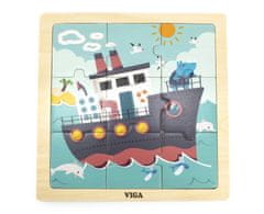 shumee Viga 44630 Podlahové puzzle s 9 dielikmi - loď