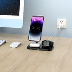 Tech-protect A22 3in1 bezdrôtová nabíjačka na mobil / AirPods / Apple Watch, biela