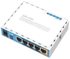 Mikrotik RouterBOARD RB951Ui-2nD, hAP, CPU 650MHz, 5x LAN, 2.4Ghz 802.11b/g/n, USB, 1x PoE out, L4