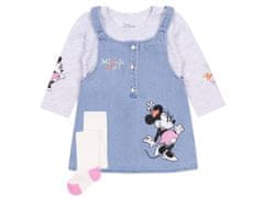 Disney Detské džínsové montérky + blúzka + pančucháče Minnie Mouse DISNEY 18-24 m 92 cm