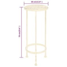Vidaxl Súprava kovových podstavcov pod kvetináče, 3 ks, biele