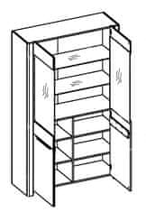 CASARREDO Obývacia zostava DESJO SET1 (02+04+21+32) dub sanremo/hnedá