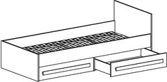 CASARREDO Posteľ 90x200 GULLIWER 11 biela / tyrkys lesk