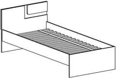 CASARREDO Posteľ 90x200 cm APETTITA 12 antracit/ružová