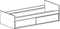 CASARREDO Posteľ 90x200 TRAFICO 13 biela/popol