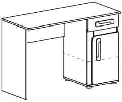 CASARREDO Pracovný stôl APETTITA 9 dub jasný/biela