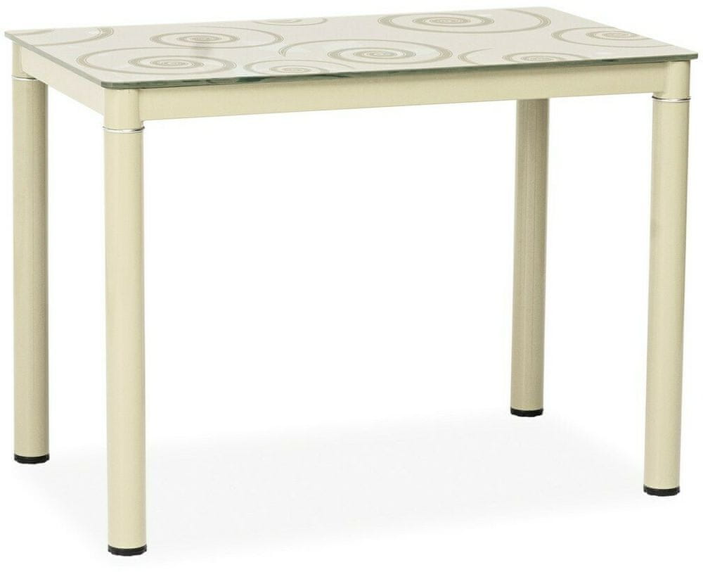 CASARREDO Jedálenský stôl DAMAR 80x60 krémový