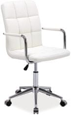 CASARREDO Kancelárska stolička ELZA biela ekokoža