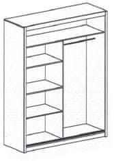 CASARREDO Šatníková skriňa SANDINO 180 dub sonoma