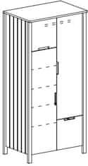 CASARREDO Šatníková skriňa TOMI TO-1 biela