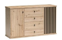 CASARREDO Komoda 2D4S BARBUS dub artisan/čierna