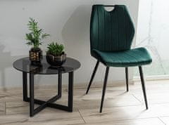 CASARREDO Jedálenská čalúnená stoličky CORA VEĽVET zelená / čierna