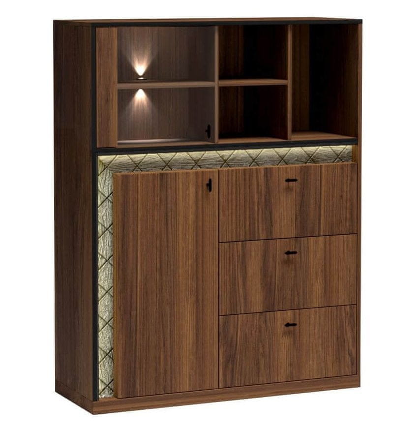 CASARREDO Vitrína 1D3S SOLANA S-3 orech