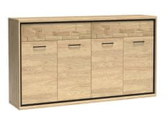 CASARREDO Komoda 4D2S PILETAS M-8 dub hickory