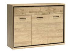 CASARREDO Komoda 3D2S PILETAS M-7 dub hickory