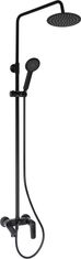 Deante Coriander čierna - sprchový stĺp, s vaňovou batériou (NAC_N1JM)