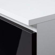 Akord Rohový písací stôl B20 biely/čierny pravý