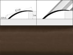 Effector Prechodové lišty A49 - SAMOLEPIACE šírka 6,1 x výška 0,82 x dĺžka 100 cm - bronz