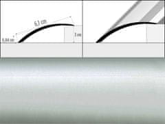 Effector Prechodové lišty A49 - SAMOLEPIACE šírka 6,1 x výška 0,82 x dĺžka 100 cm - strieborná