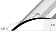 Effector Prechodové lišty A49 - SAMOLEPIACE šírka 6,1 x výška 0,82 x dĺžka 100 cm - dub mocca