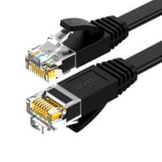 shumee Plochý prepojovací kábel RJ45 Ethernet Cat. 6 8m čierna