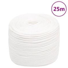 Vidaxl Lodné lano biele 6 mm 25 m polypropylén