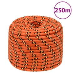 Vidaxl Lodné lano oranžové 14 mm 250 m polypropylén