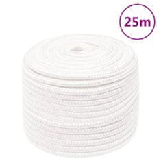 Vidaxl Lodné lano biele 14 mm 25 m polypropylén