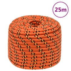 Vidaxl Lodné lano oranžové 14 mm 25 m polypropylén