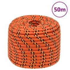 Vidaxl Lodné lano oranžové 14 mm 50 m polypropylén