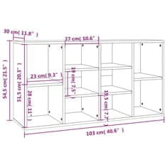 Vidaxl Lavica na topánky sivá sonoma 103x30x54,5 cm spracované drevo