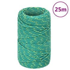 Vidaxl Lodné lano zelené 2 mm 25 m polypropylén