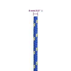 Vidaxl Lodné lano modré 8 mm 50 m polypropylén